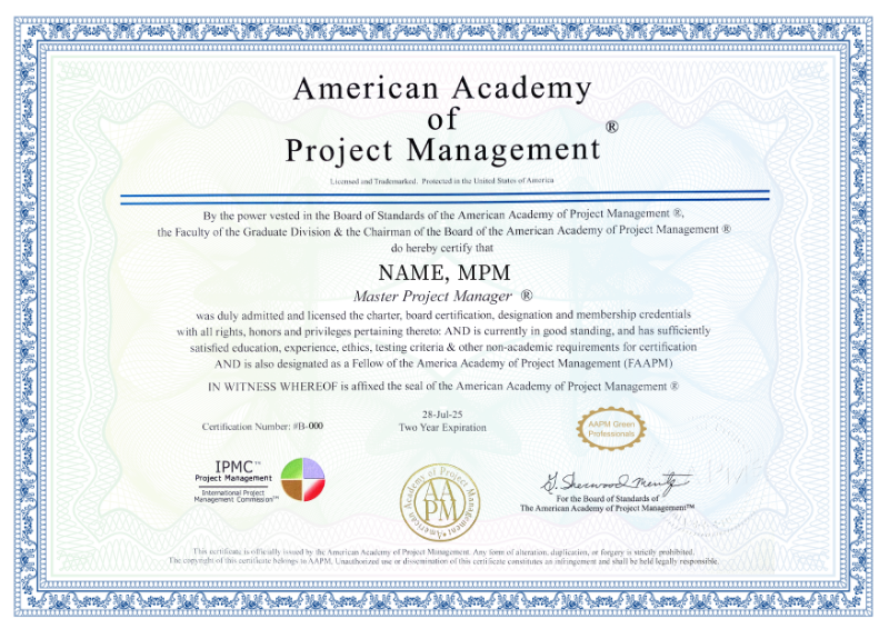 CIPM国际注册高级项目经理