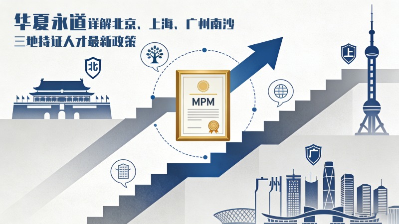 MPM证书有什么用？华夏永道详解北京、上海、广州南沙三地持证人才最新政策